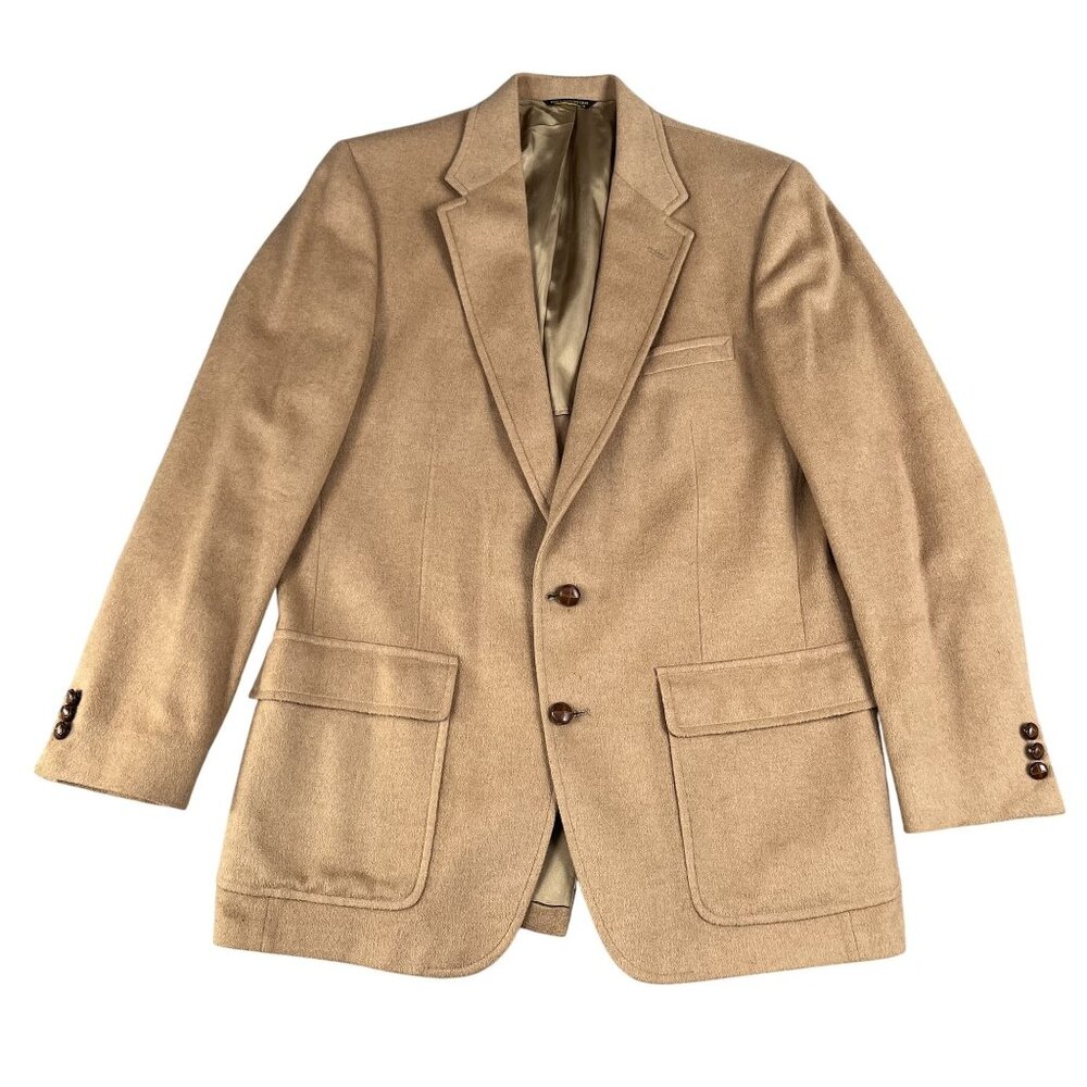 VTG Palm Beach 100% Camel Hair Caramel Blazer Sports Coat Sz 44L (READ)
